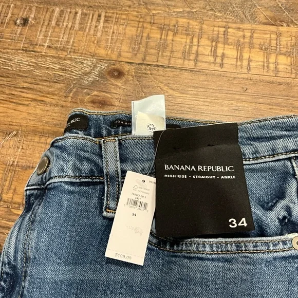 New Banana Republic High Rise Straight Size 34 - Picture 4 of 9